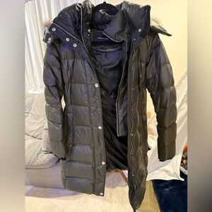 Andrew Marc Down Coat with Fur Hood